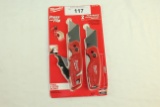 Milwaukee Press and Flip 2 Pc. Folding Utility Knife Set.  New!