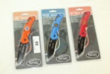 3 New Easy Open Spring Assist Aluminum Handle Knives