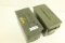 2 Green Metal Ammo Cans