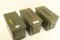 3 Green Metal Ammo Cans