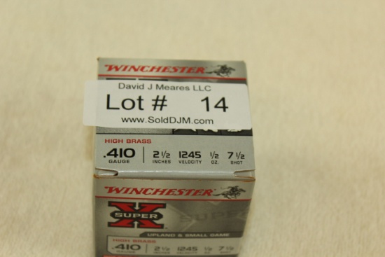 25 Rounds of Winchester .410 Ga. 2-1/2", 7-1/2" Shot Ammo