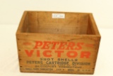 Peters Victor Shot Shells Wooden Ammo Box