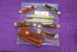 7 Pocket Knives - Case XX, Schrade, Sabre, Rough Rider