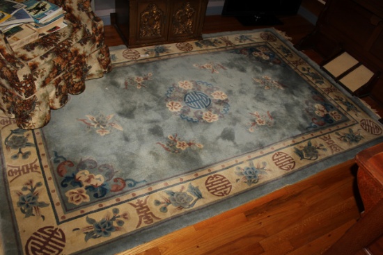 Blue Area Rug - 104" x 64"