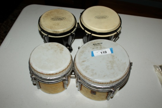 2 Sets of Bongo Drums.  Premier and Synergy