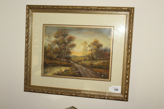 3 Larger Gold Framed Prints and 2 Small Gold Framed Prints