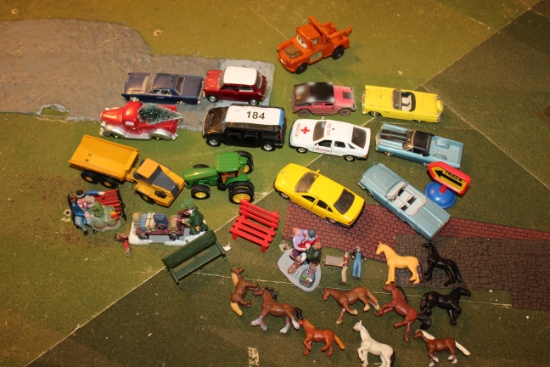 Die Cast Cars, Plastic Animals, Figurines.