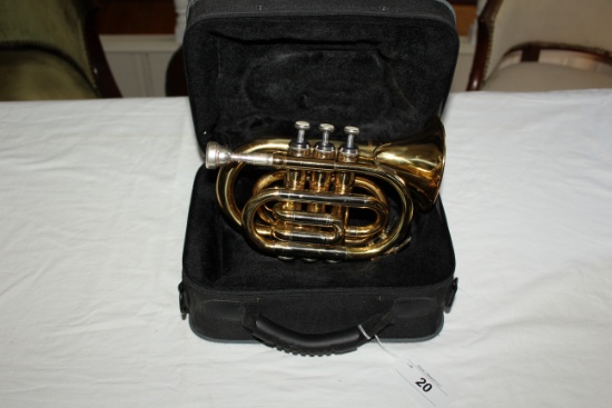 BandNow Pocket Trumpet Marked AL60773 w/Case