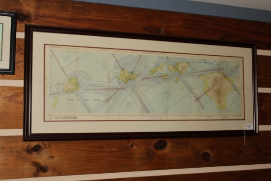 Hawaiian Islands Sectional Aeronautical Chart - Framed
