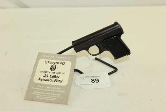 Browning "Baby Browning" .25 Cal. Automatic Pistol w/Manual