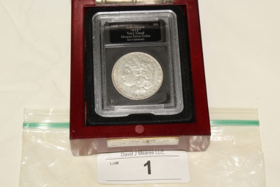 1878 Morgan Silver Dollar w/Display Box