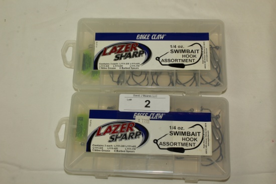 2 Lazer Sharp 1/4 Oz. Swimbait Hook Assortment Kits