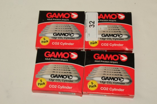 4 Gamo CO2 Cylinders for Air Guns