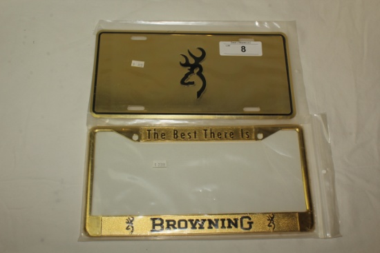 Browning Tag and Browning Tag License Plate Frame
