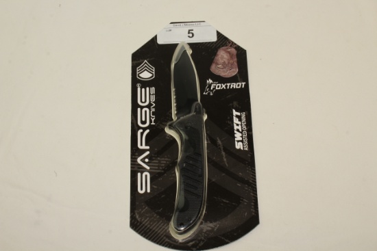Sarge Knives "Foxtrot" Swift Assisted Opening Knife.  New!