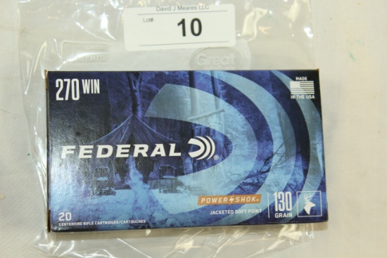 20 Rounds of Federal .270 WIN., 130 Gr. JSP Ammo