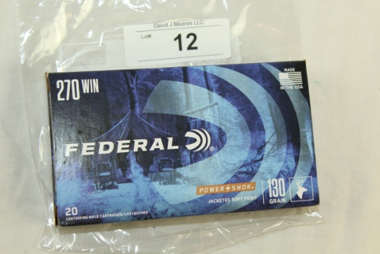 20 Rounds of Federal .270 WIN., 130 Gr. JSP Ammo