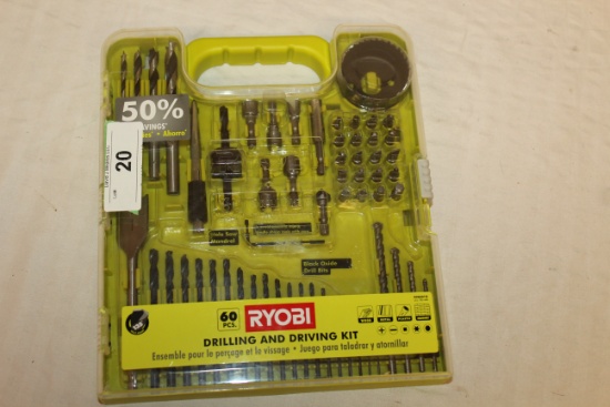 Ryobi 60 Pc. Drilling and Driving Kit.  New!