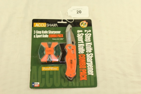 ACCU Sharp 2-Step Knife Sharpener & Sports Knife Combo