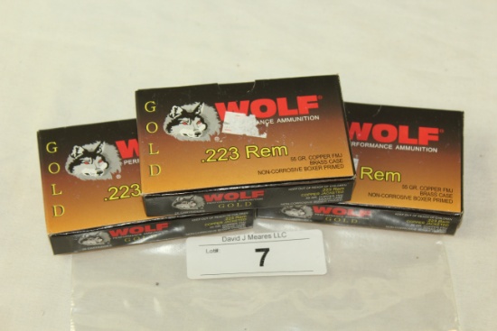 60 Rounds of Wolf .223 REM 55 Gr. FMJ Ammo