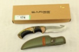 SARGE Knives SK-913 Fixed Blade Knife w/Sheath.  New!