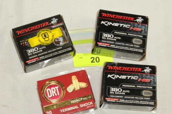 80 Rounds of Winchester and DRT .380 Auto. Ammo
