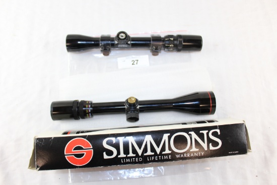 2 Used Scopes: Simmons Deerfield 3-9x40 VRC and a very