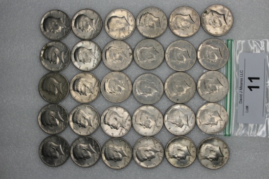 (30) 1972 JFK Half Dollars
