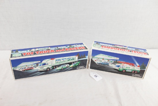 1996 Hess Emergency Truck and 1997 Toy Truck and Racers