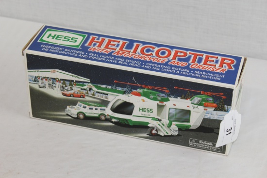 2001 Hess Helicopter with Motorcycle and Cruiser