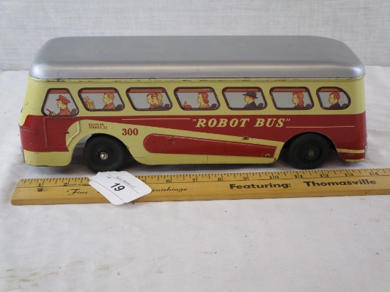 Woodhaven Metal Stamping Co. Wind-Up "Robot Bus"