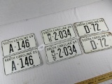 3 Sets of South Carolina 1965 Car Tags