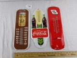 3 Thermometers. Honey Bee Snuff, Earnhardt and Coca-Cola