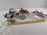 2 Motorcycles, Bicycle and Airplane Toy