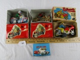 2 Wind-Up Tin Motorcycles, 1 Friction Tin Motorcycle and….