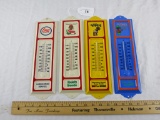4 Metal Advertising Thermometers