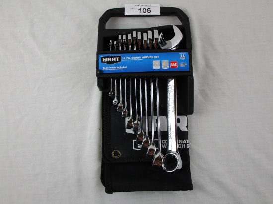 HART 11 Pc. Combo Wrench Set w/Tool Pouch
