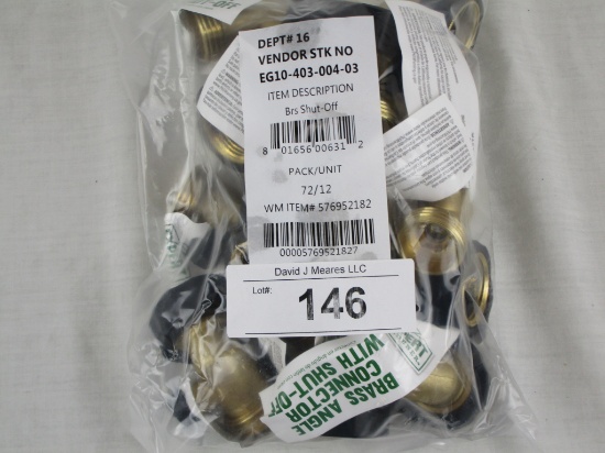 12 Brass Shut-Off Connectors (Full Pack)