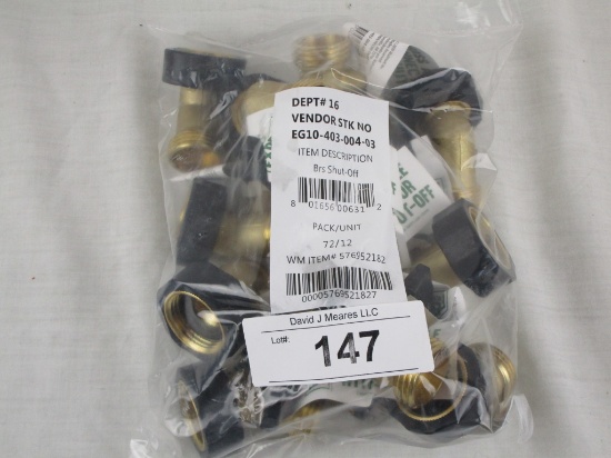 12 Brass Shut-Off Connectors (Full Pack)