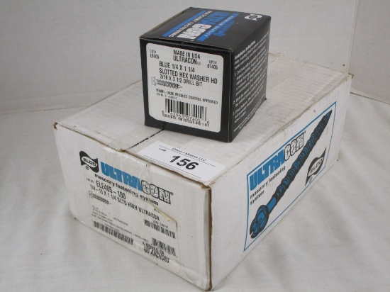 6 Boxes of UltraCon Blue 1/4" x 1-1/4" Fasteners