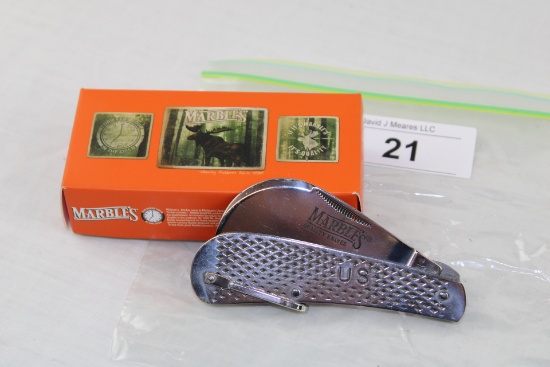 Marbles U.S. Hawkbill Knife w/SS Handle.  New!