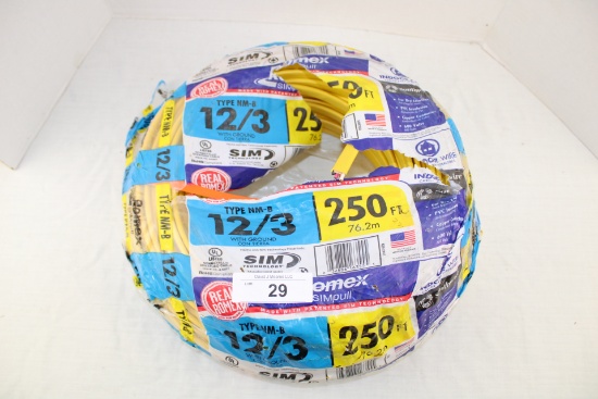 250' Roll of Romex 12/3 with Ground Wire