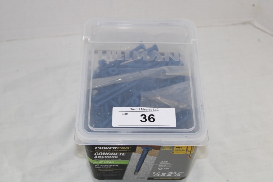 Box (225 Pcs) of PowerPro Concrete Anchors