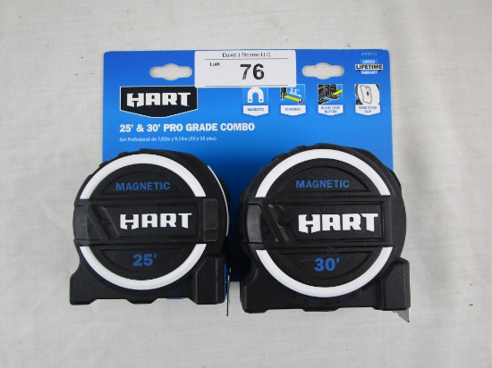 HART 25' & 30' Pro Grade Combo Tape Measures