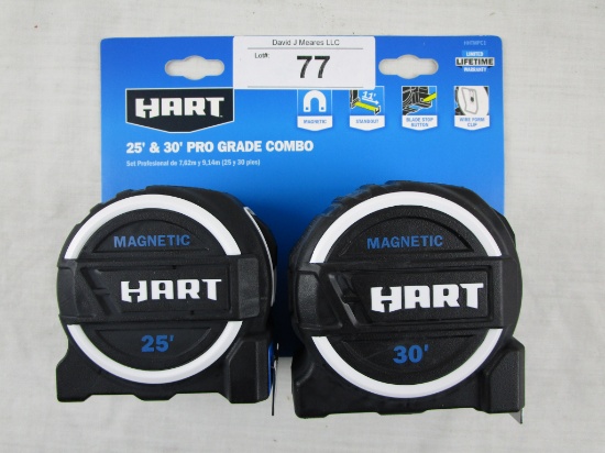 HART 25' & 30' Pro Grade Combo Tape Measures