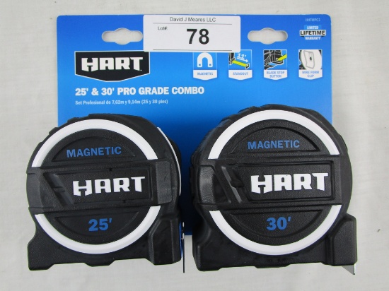 HART 25' & 30' Pro Grade Combo Tape Measures