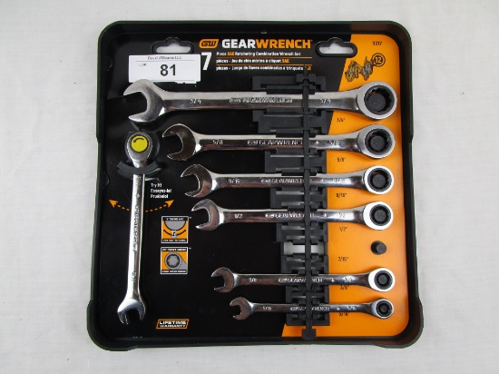 GearWrench 7 Pc. SAE Ratcheting Combo Wrench Set