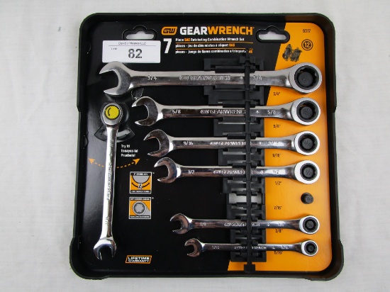 GearWrench 7 Pc. SAE Ratcheting Combo Wrench Set