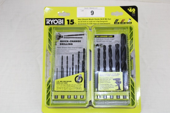 Ryobi 15 Pc. Hex Shank Black Oxide Drill Bit Set