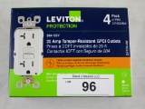 Leviton 4 Pack of 20 Amp Tamper-Resistant GFCI Outlets